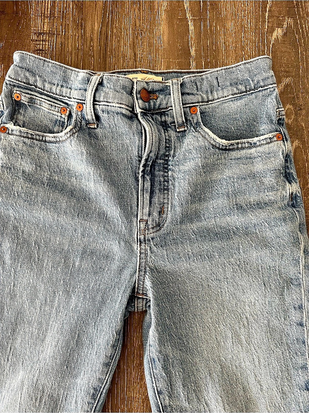 Madewell The Perfect Vintage Jean Straight Leg Jeans in Blue Size 28T Like New - Picture 4 of 6